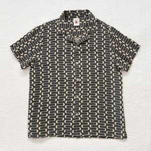 Dandy Del Mar‎ Grenadine Crinkle Gauze Button Down Shirt Sz L